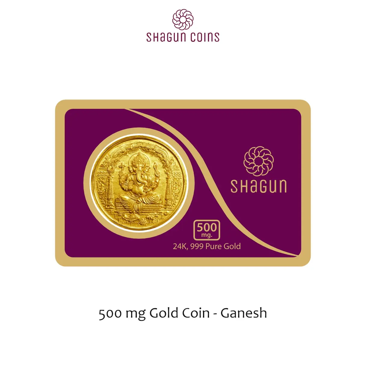 500 mg.  GOLD COIN - Ganesh