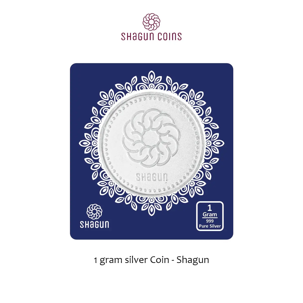 1 GRAM SILVER COIN BIG SIZE - 32MM - shagun without box
