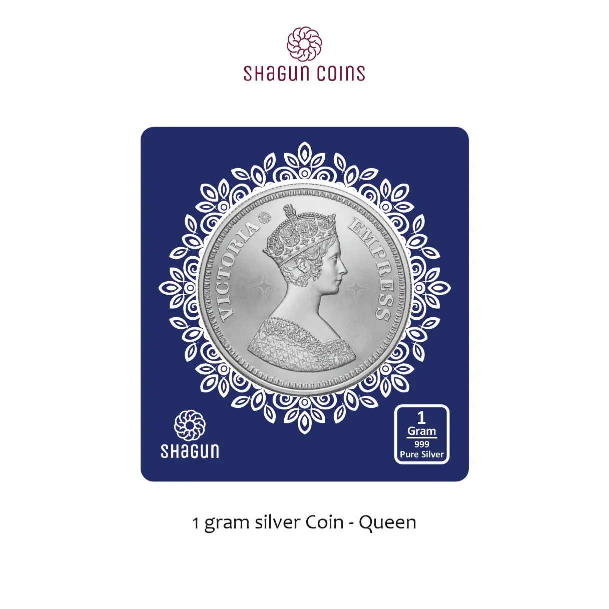 1 GRAM SILVER COIN BIG SIZE - 32MM -  queen without box