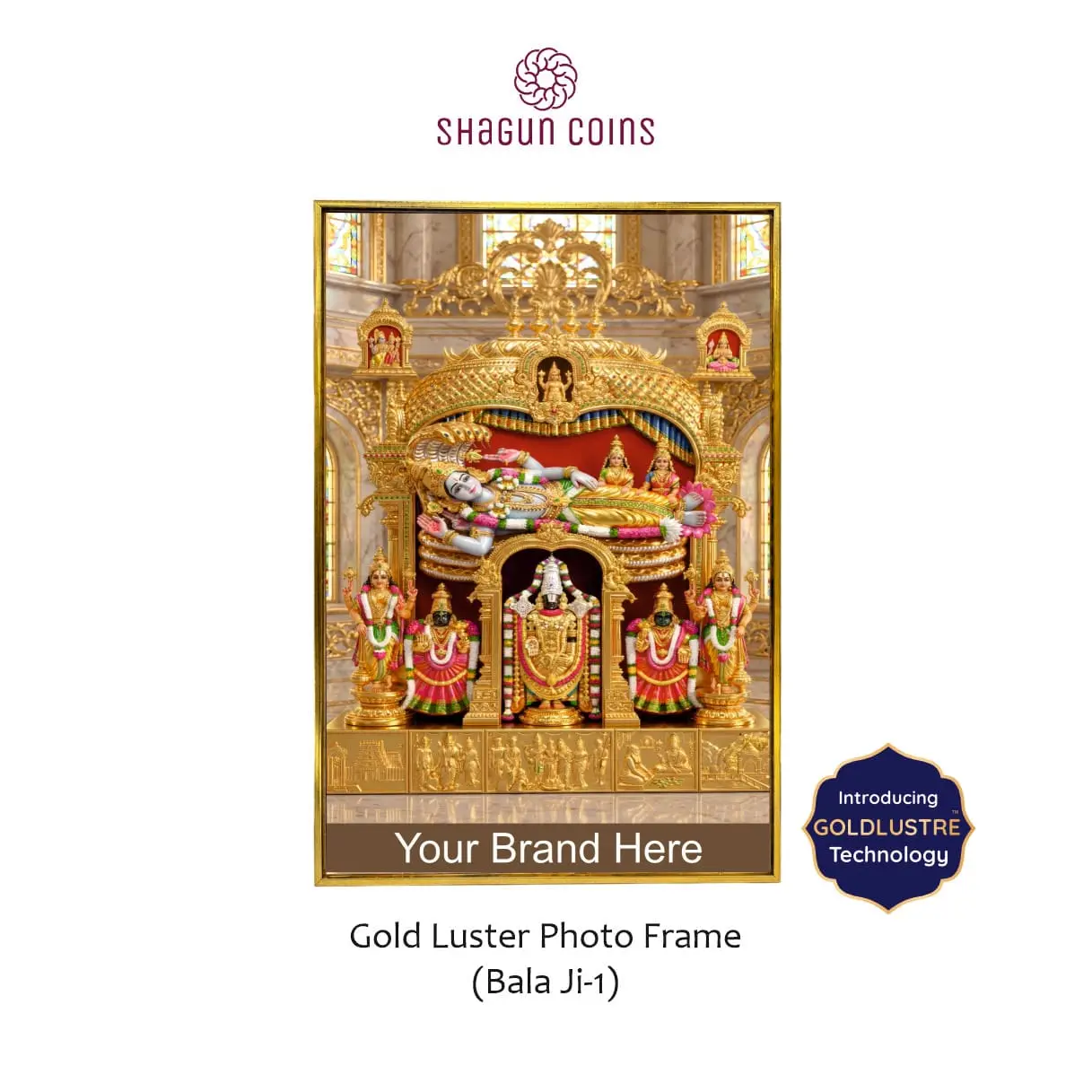 Gold luster photo frame - Bala ji- 1