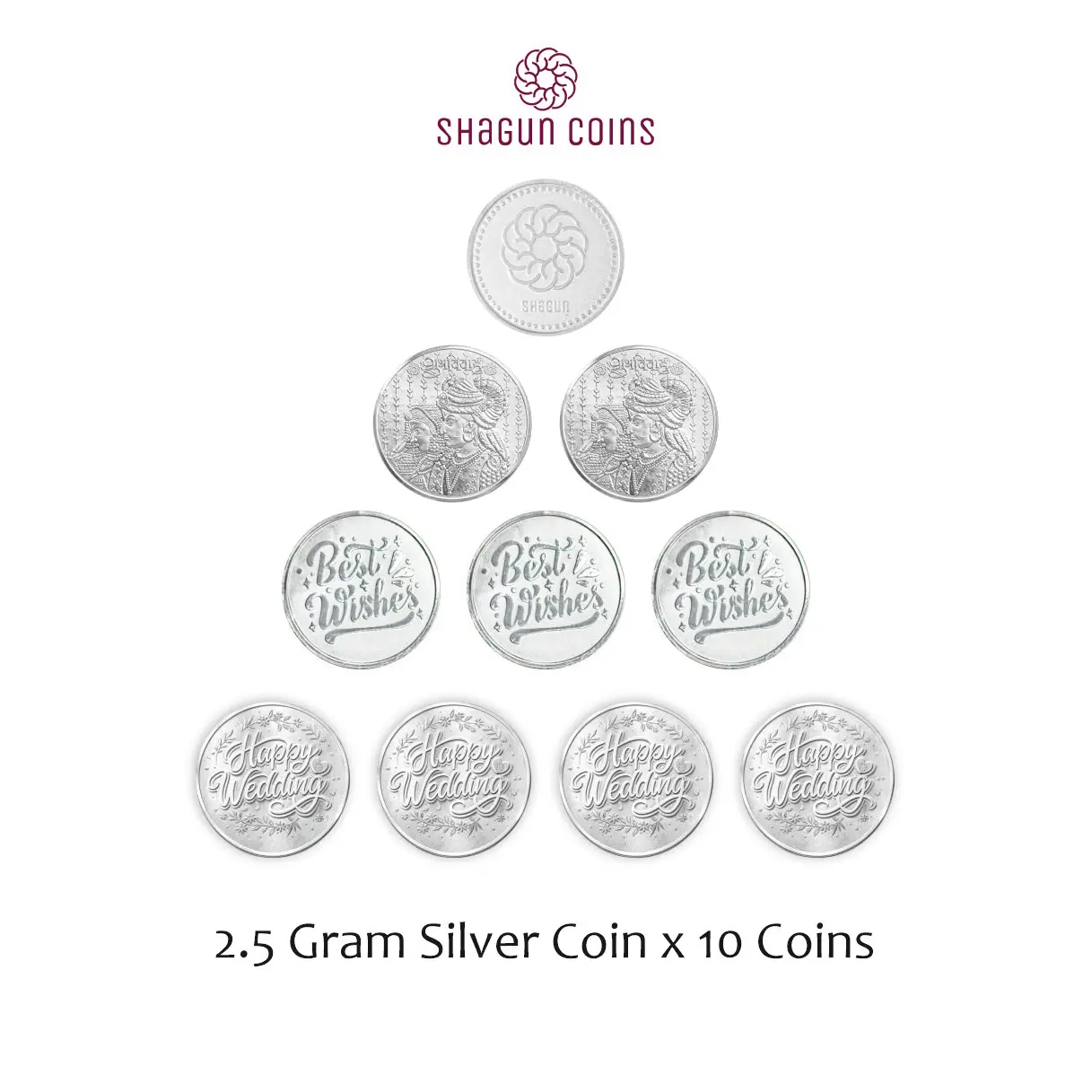 25 GRAM SILVER COIN BOX -  SHUBH VIVAH