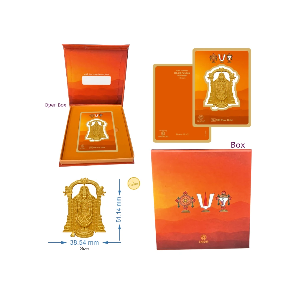 1GRAM GOLD FIGURINE - TIRUPATI