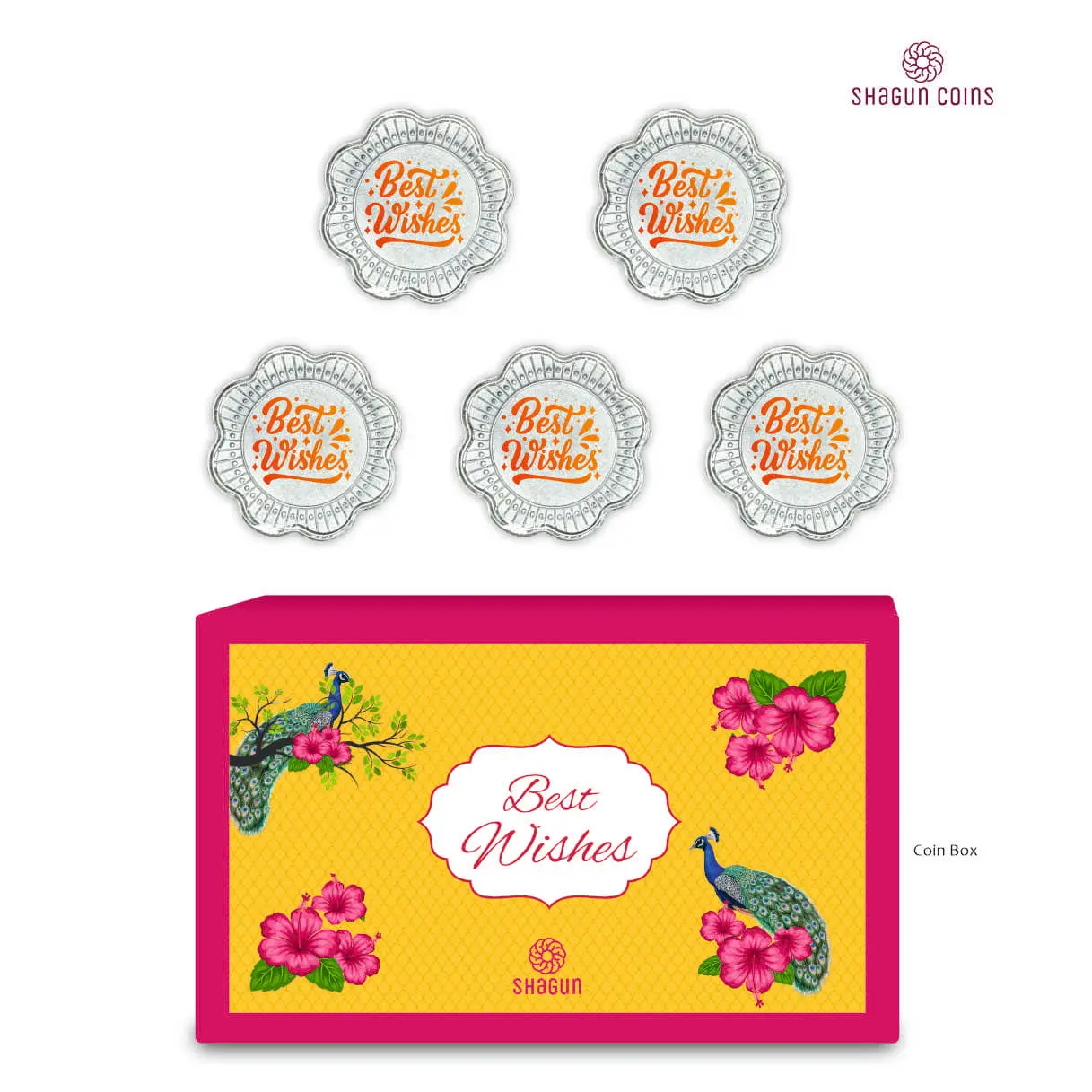 5 GRAM SILVER COIN BOX - BEST WISHES