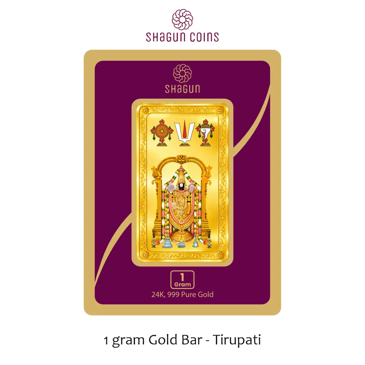1 GRAM  GOLD BAR - TIRUPATI