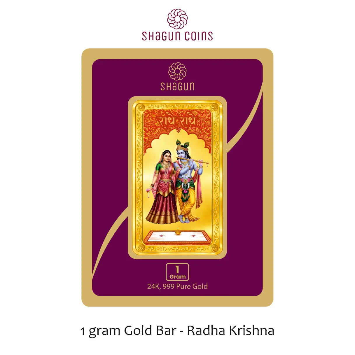 1 GRAM  GOLD BAR - radha krishna