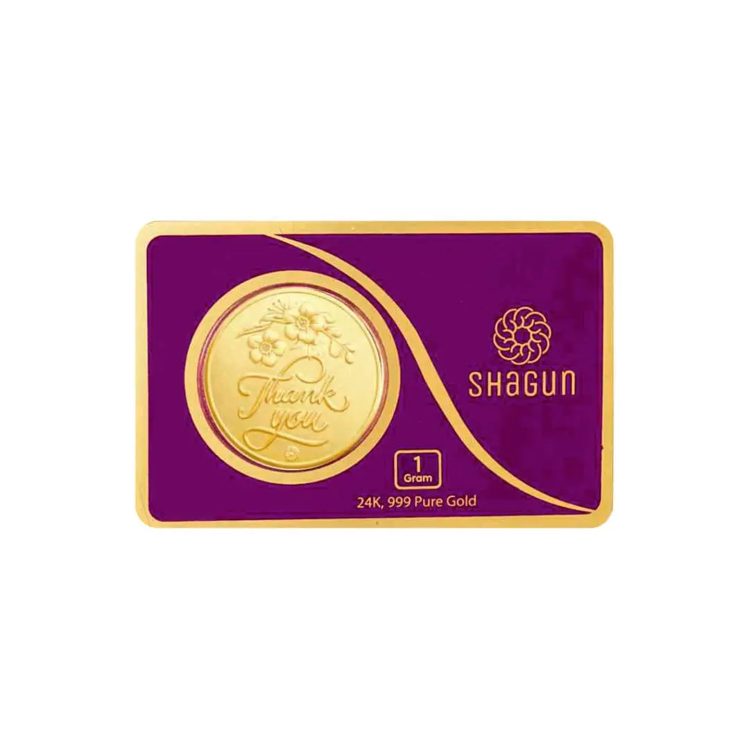 1 GRAM  GOLD COIN - Thankyou
