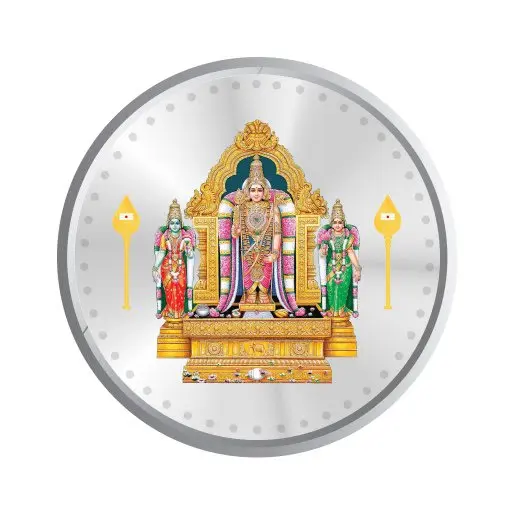 Arupadai Murugar Silver Coin Set 1gm 6pc