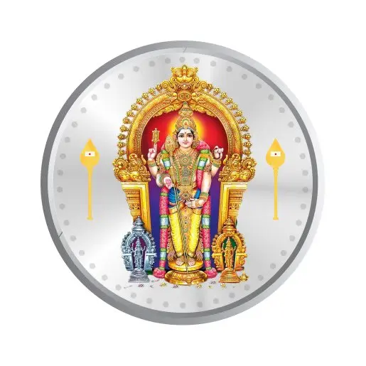 Arupadai Murugar Silver Coin Set 1gm 6pc
