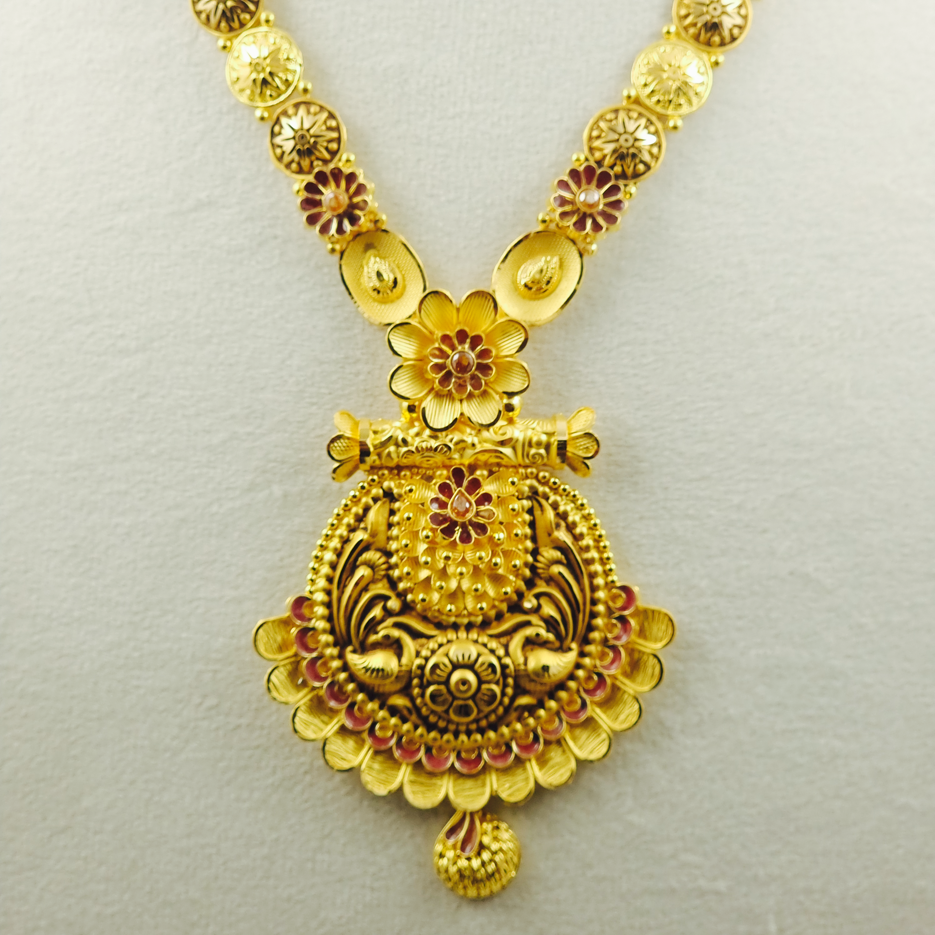 Elegant Semi Antique Peacock Haram