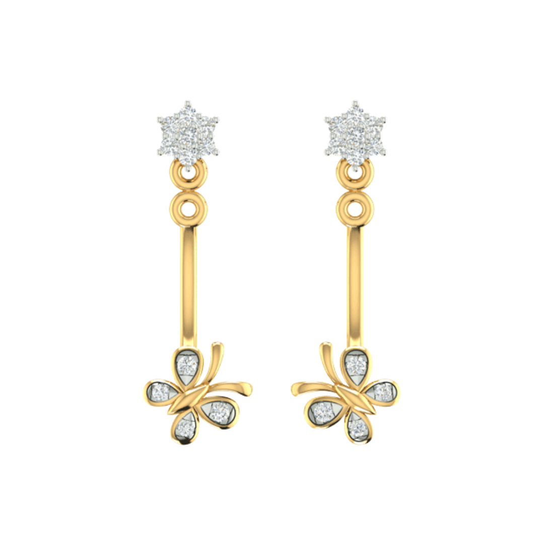 Diamond Butterfly Earrings