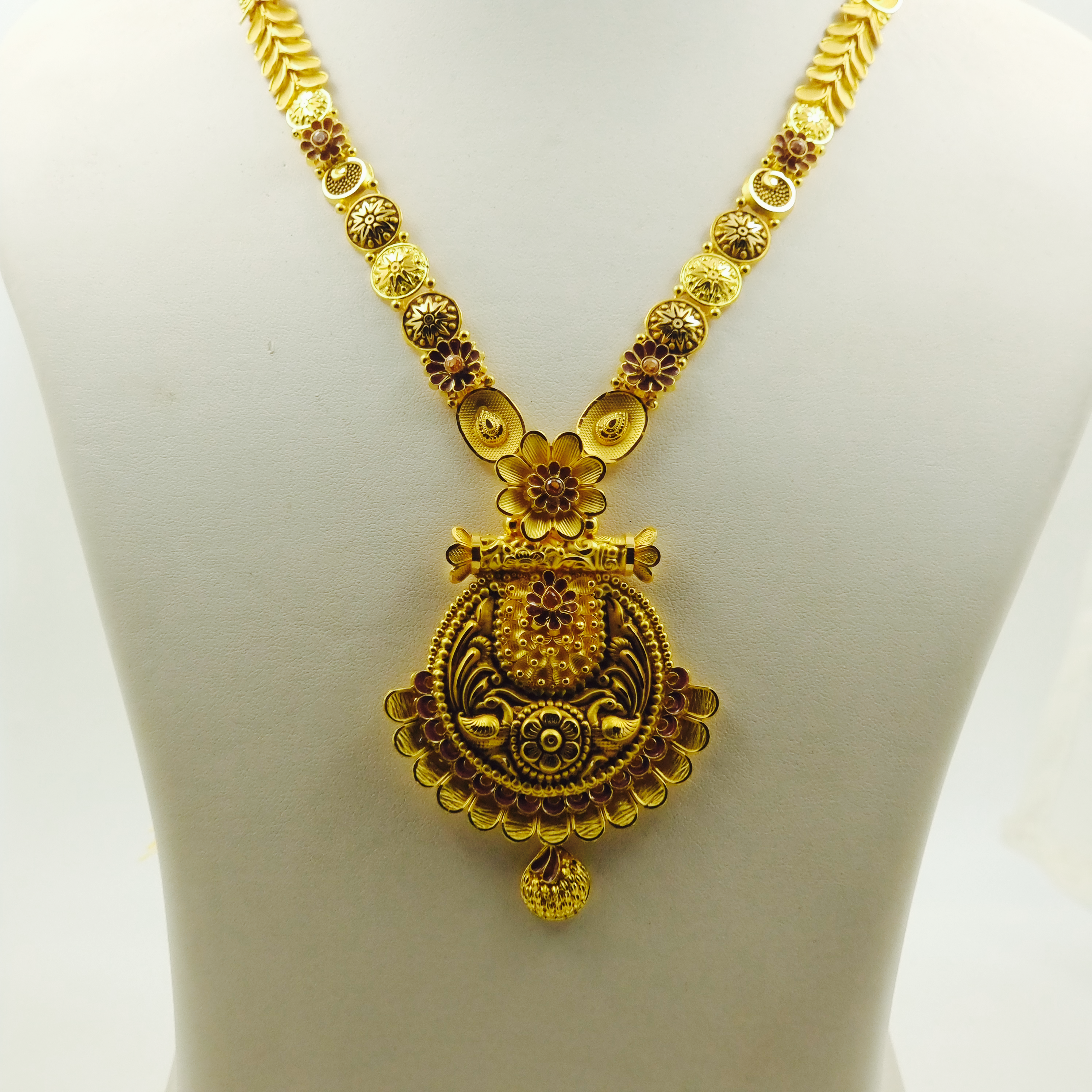 Elegant Semi Antique Peacock Haram