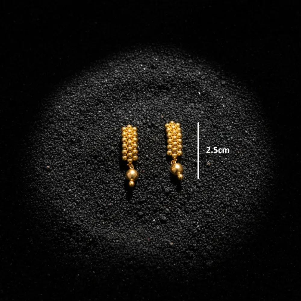 Gold Bead Cluster Drops