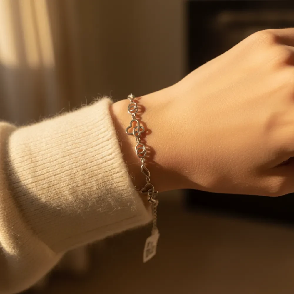 Double Heart Leaf Bracelet