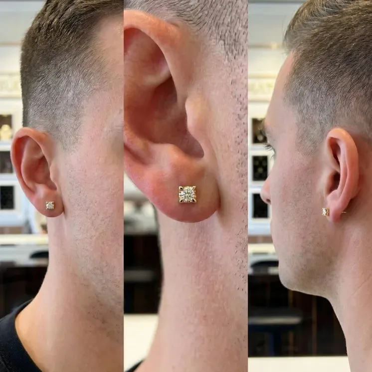 Square Diamond Studs