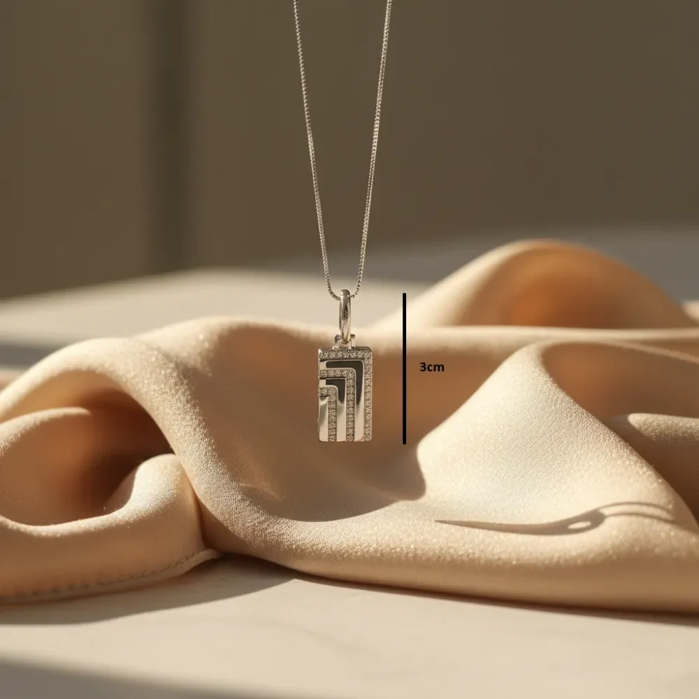 Geometric Rectangle Pendant