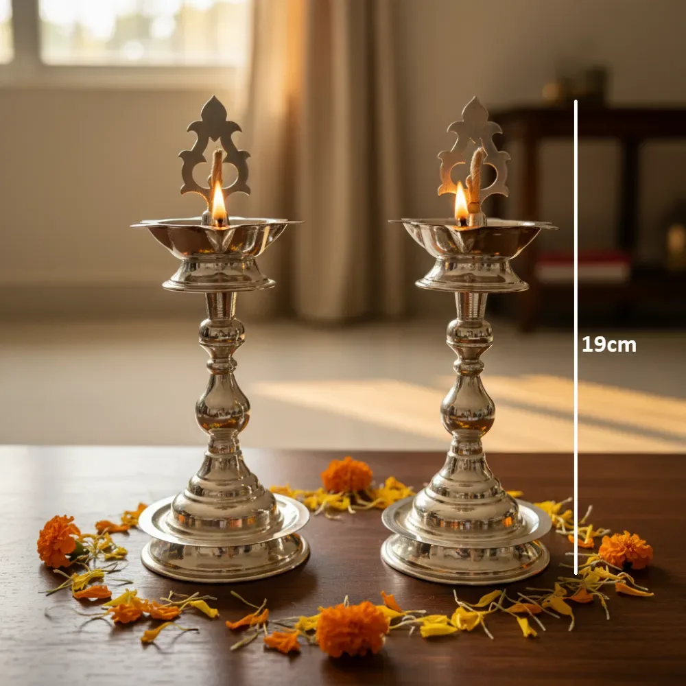 Silver Floor Lamp (Kuthu Vilaaku)