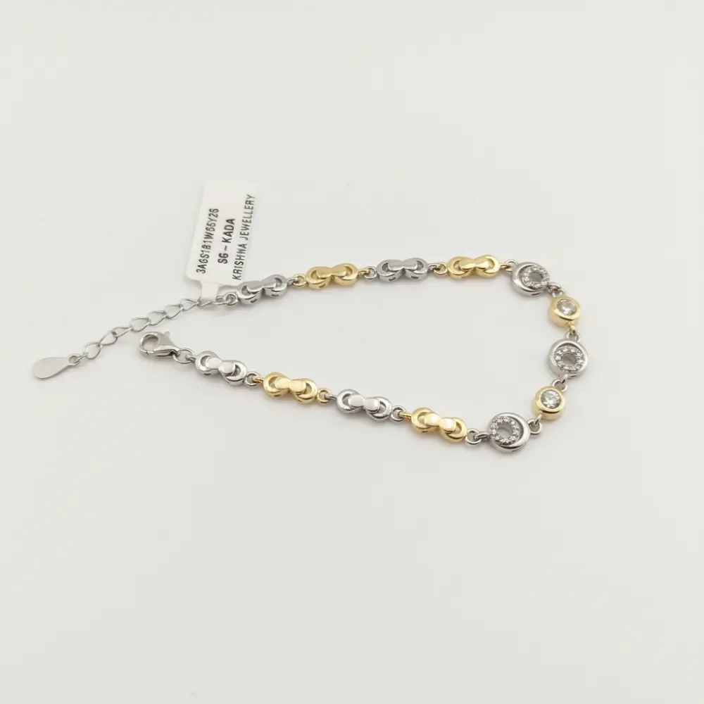 Yellow Tone Infinity Bracelet