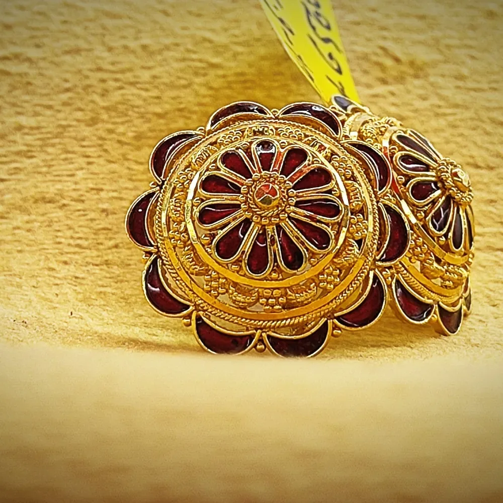 Gold Flower Stud Earings