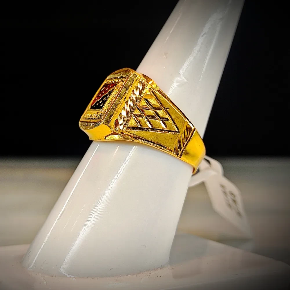 Plane Meena Work Design Ring