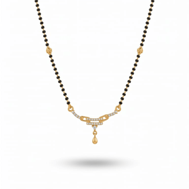 black beeds mangalsutra