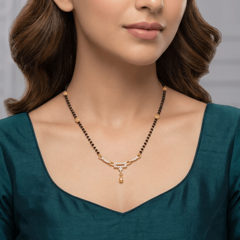 black beeds mangalsutra