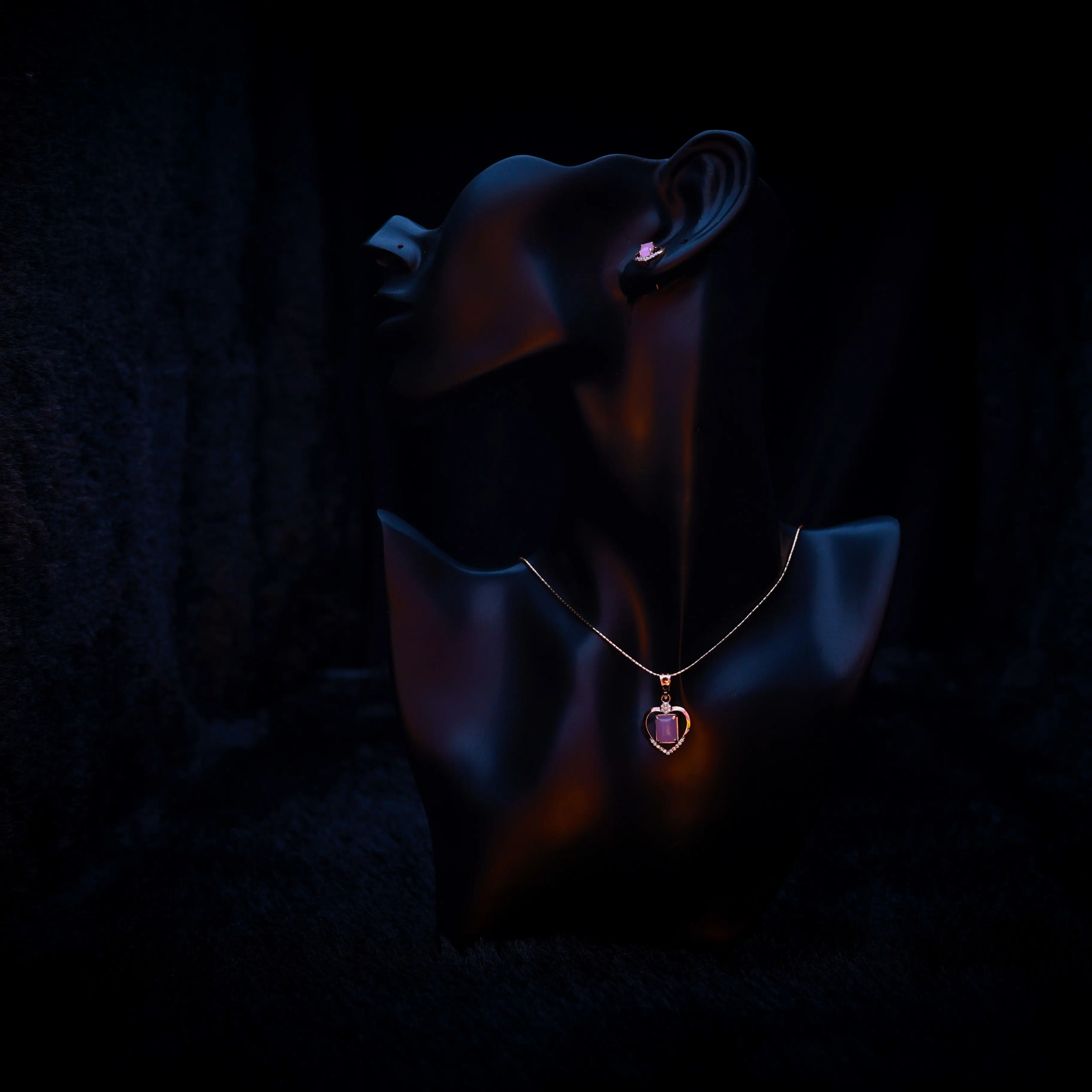 Rosegold Chain With Ear-rings