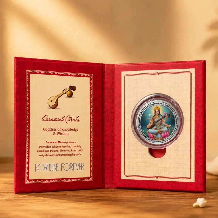 Saraswati Mata Silver Coin
