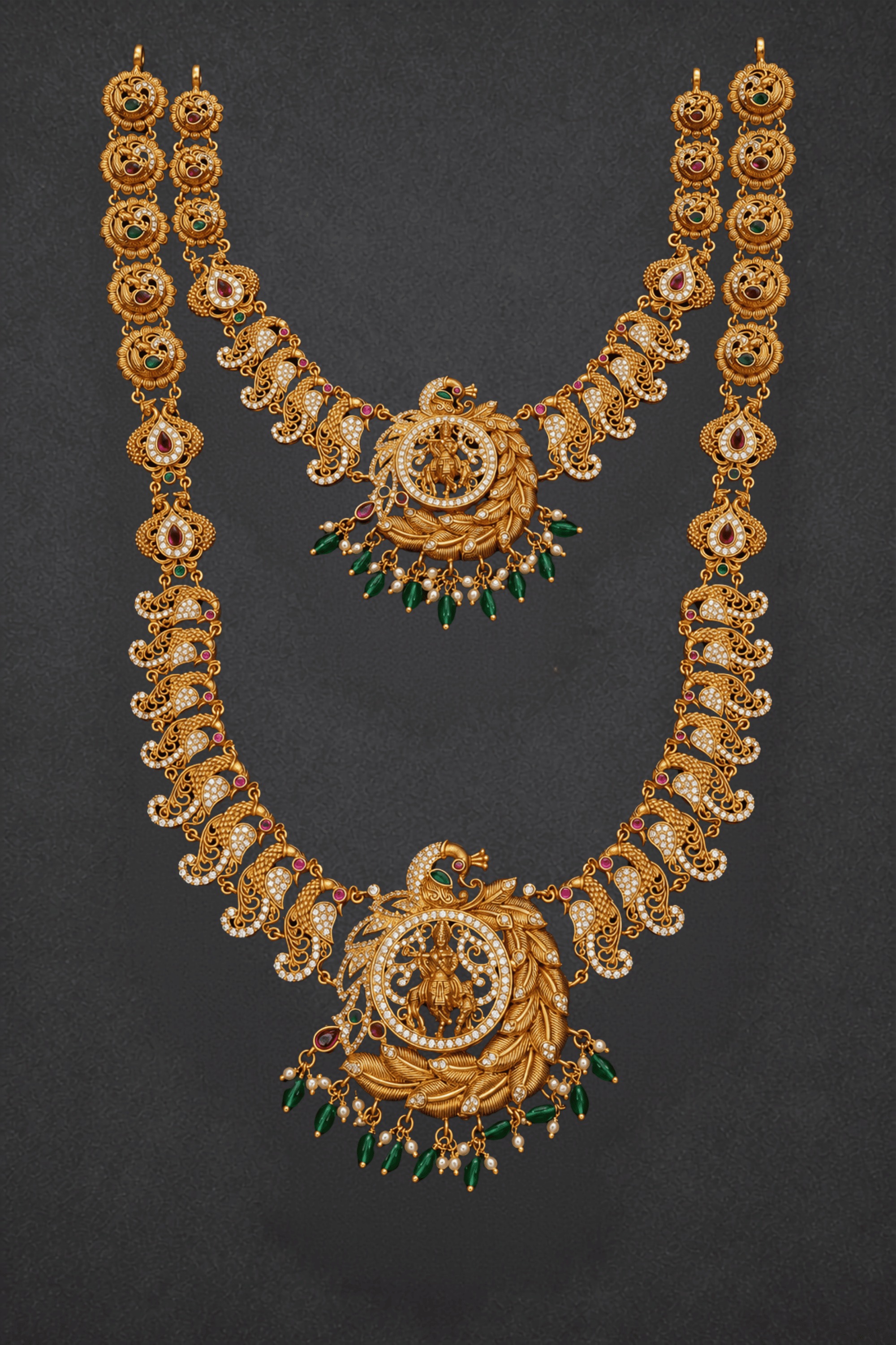 Designer Peacock grand bridal haram