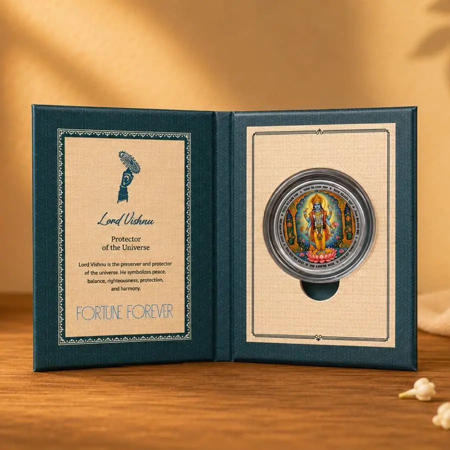 Lord Vishnu Silver Coin