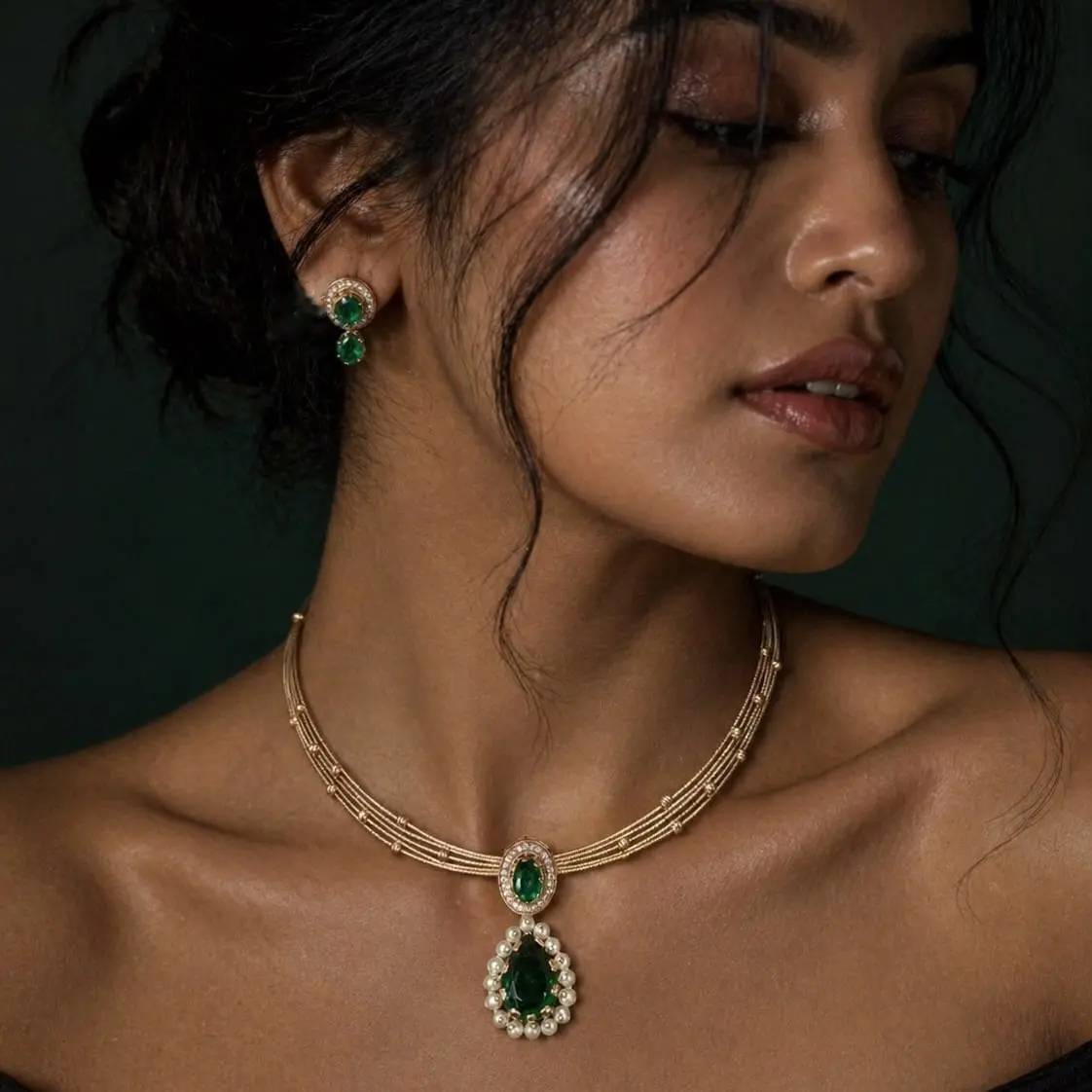 Emerald Veil Necklace