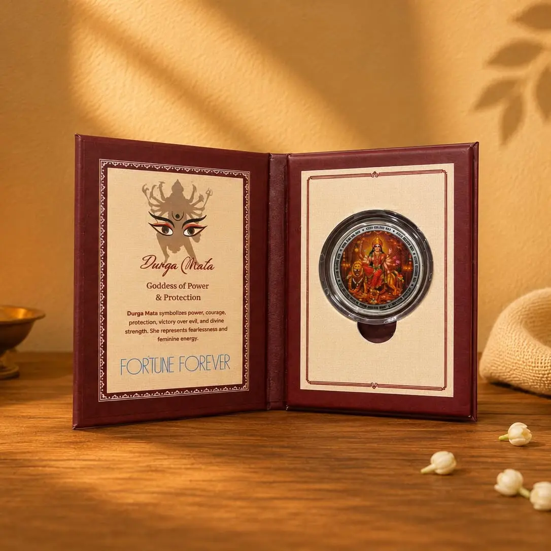 Durga Mata Silver coin