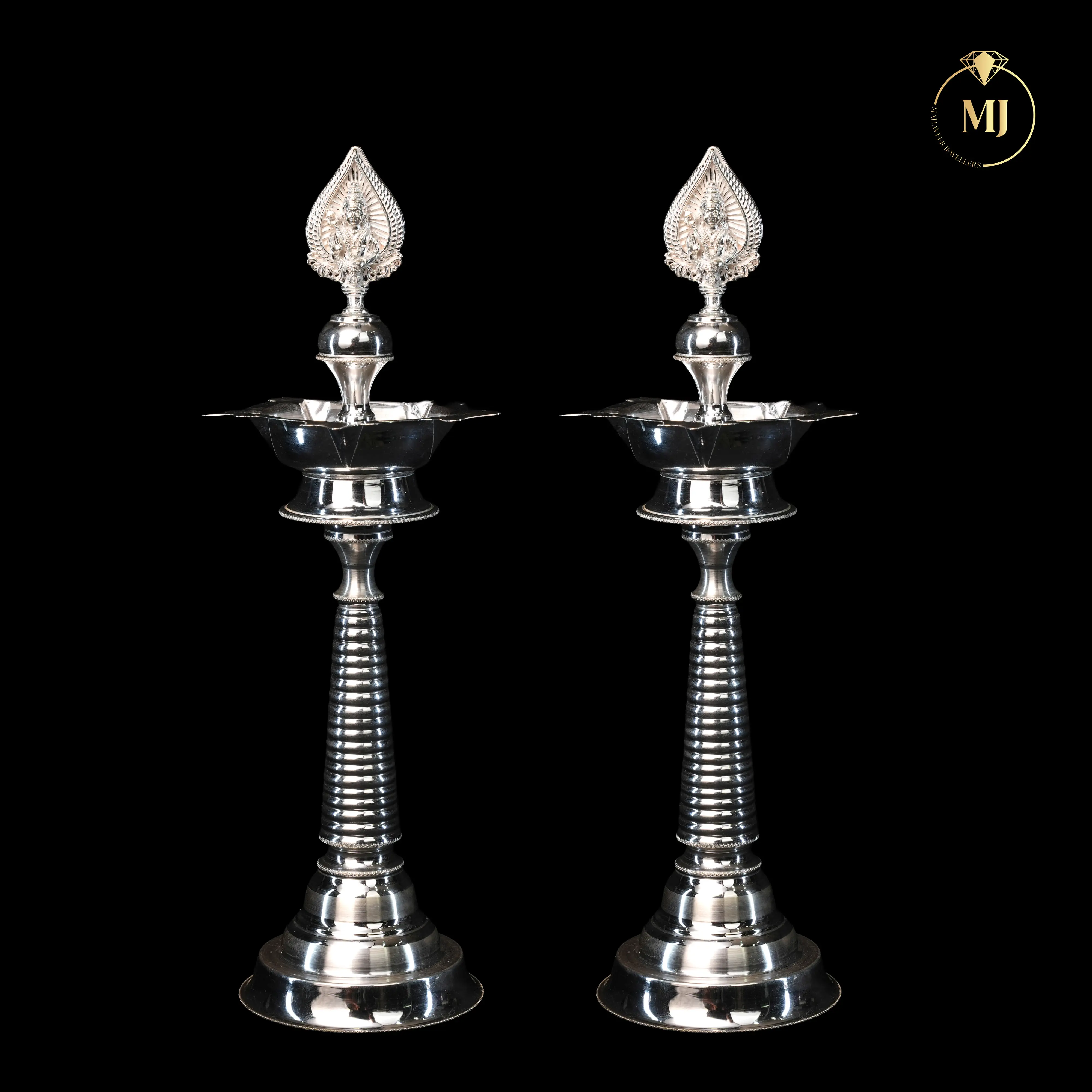 Ornate Silver Vilakku