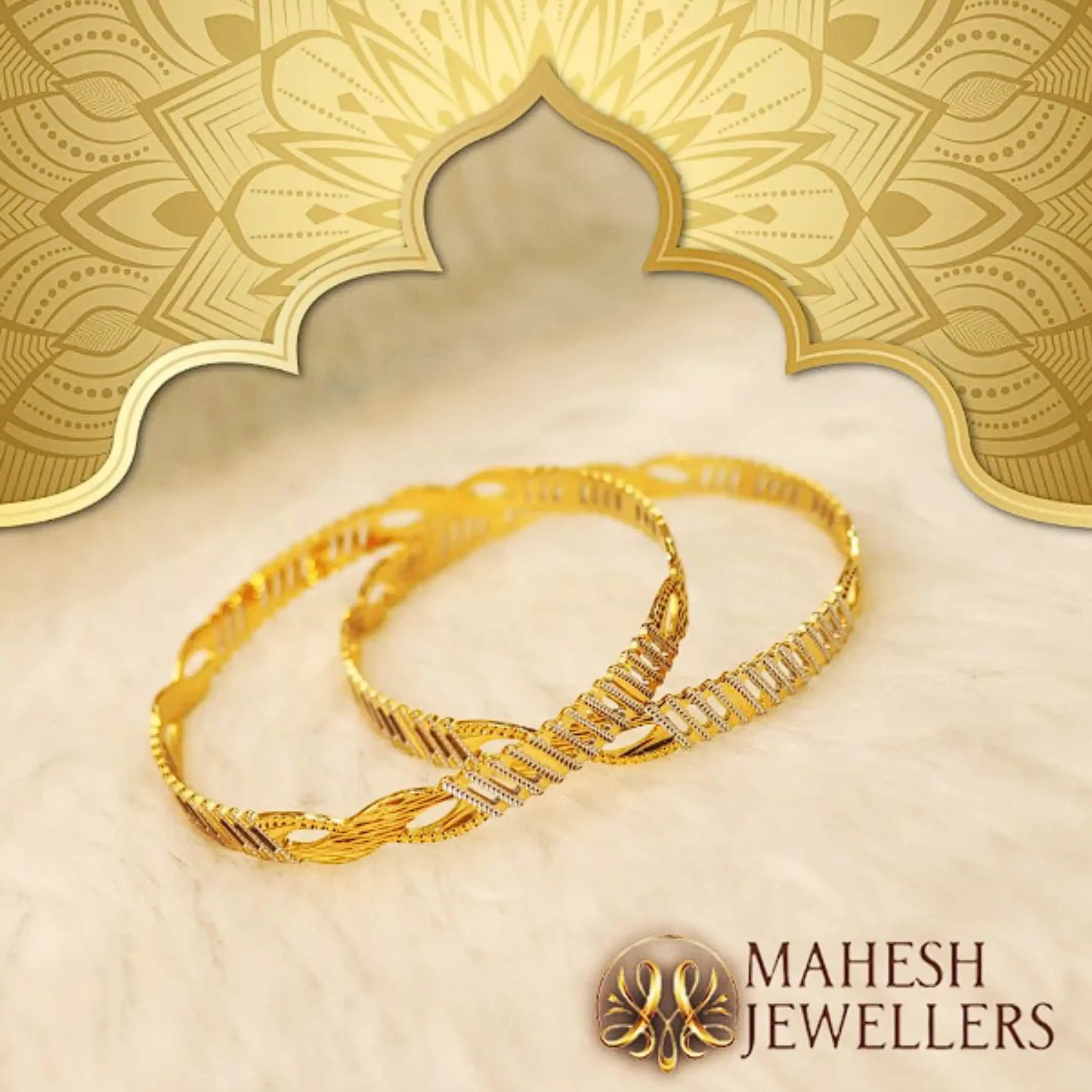 Cnc Rhodium Fancy Bangle