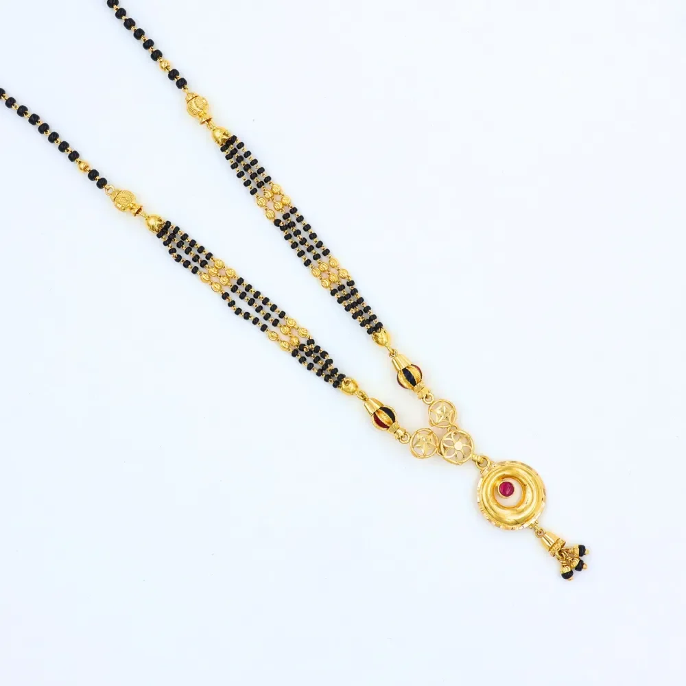 Fancy Pendant Double Line Mangalsutra