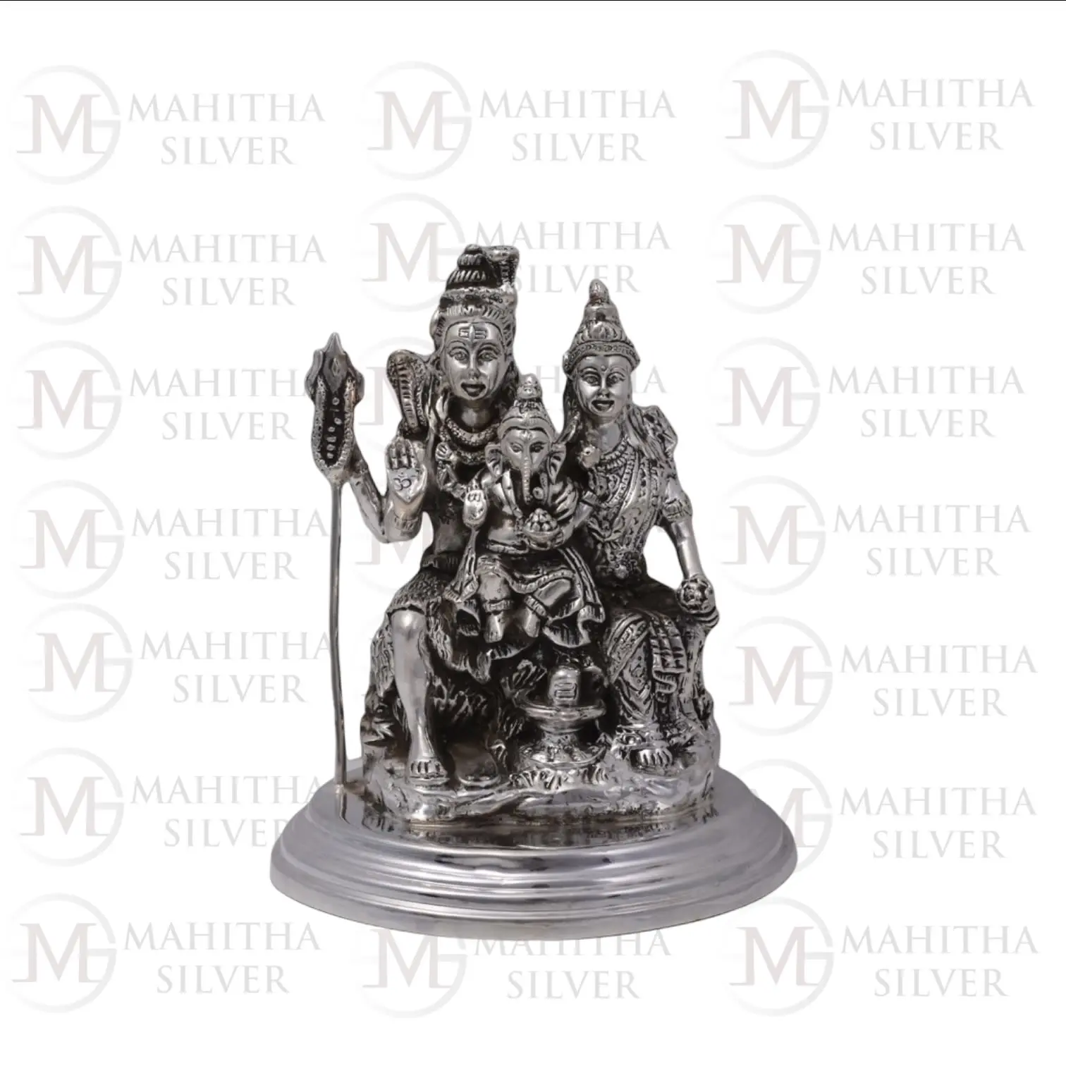 Shiv Parvathi Ganesh Idol