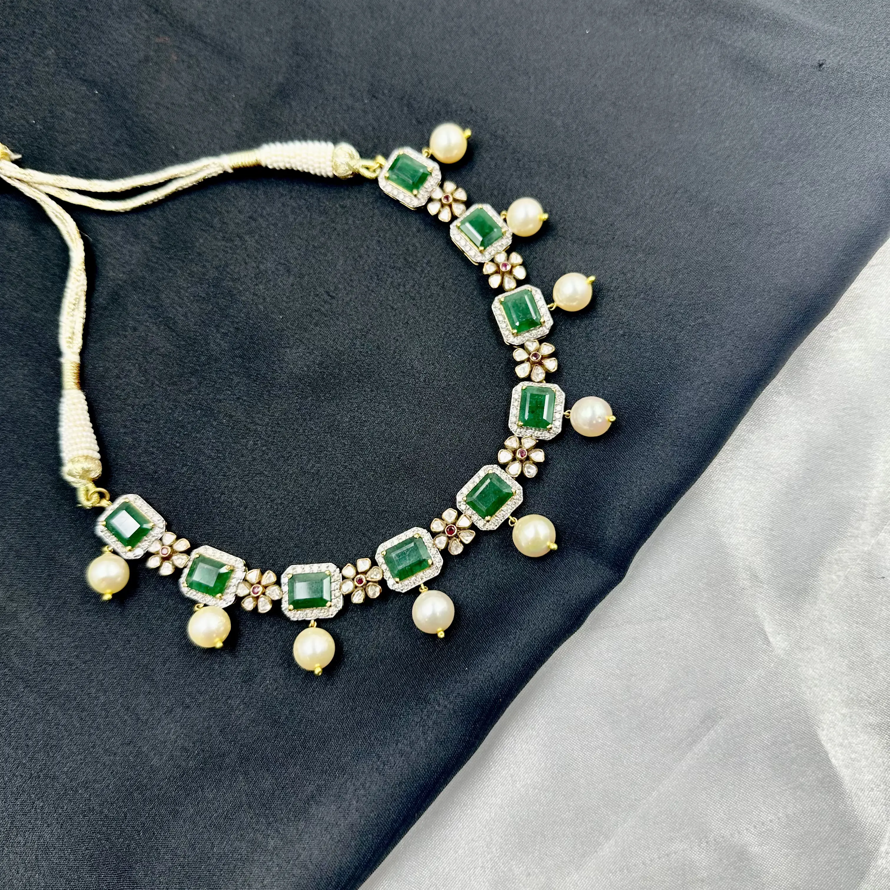 Diamond And Emerald Nexklace