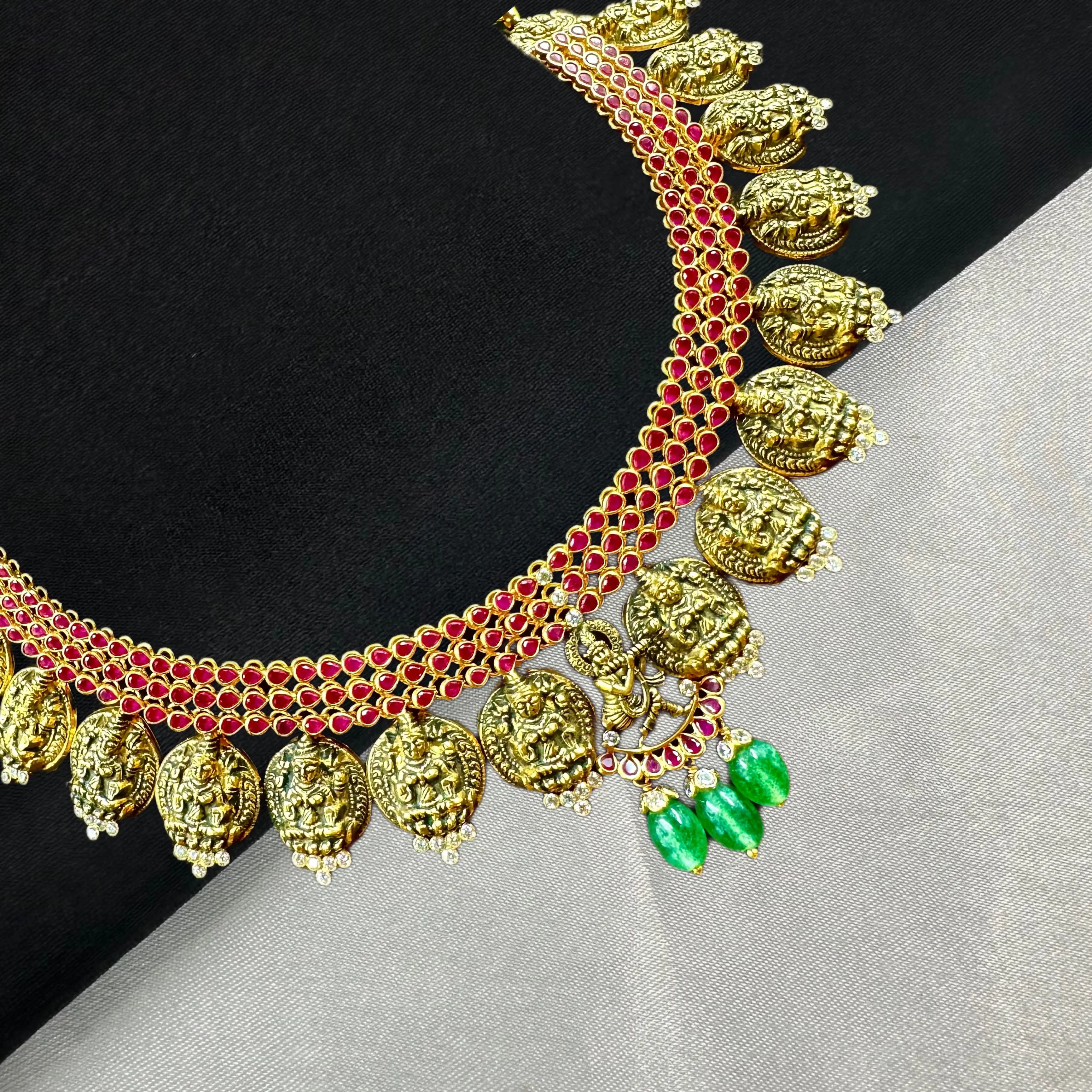 Lakshmi With Krishna Antique Necklace