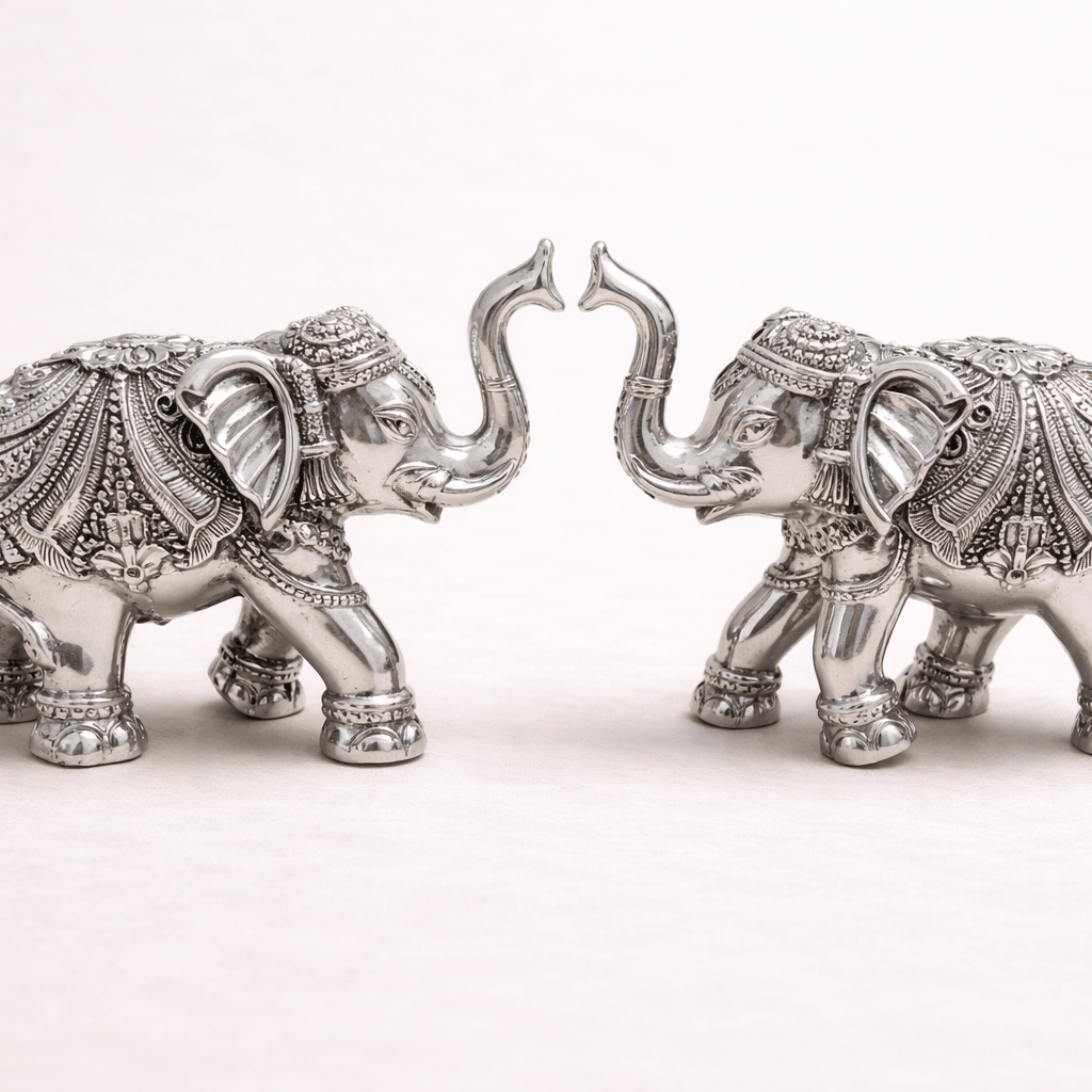 silver foaming elephants 3inch