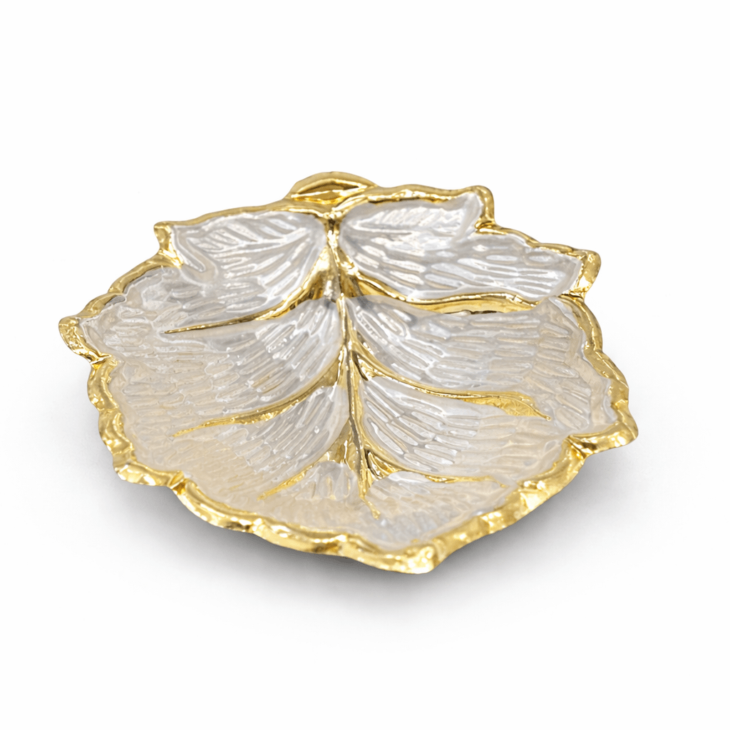 GOLD COATED LEAF BOWL