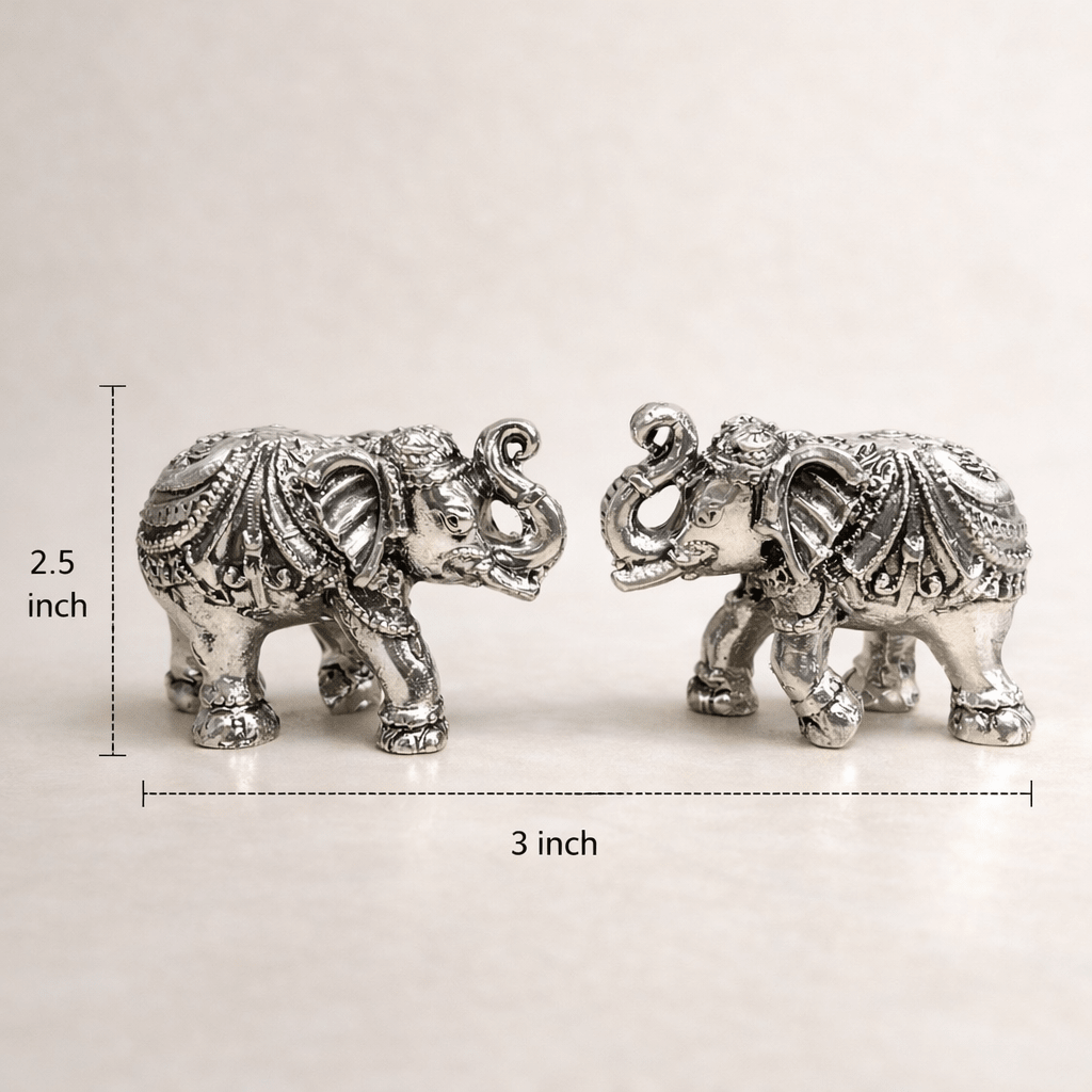 silver foaming elephants 2.5inch