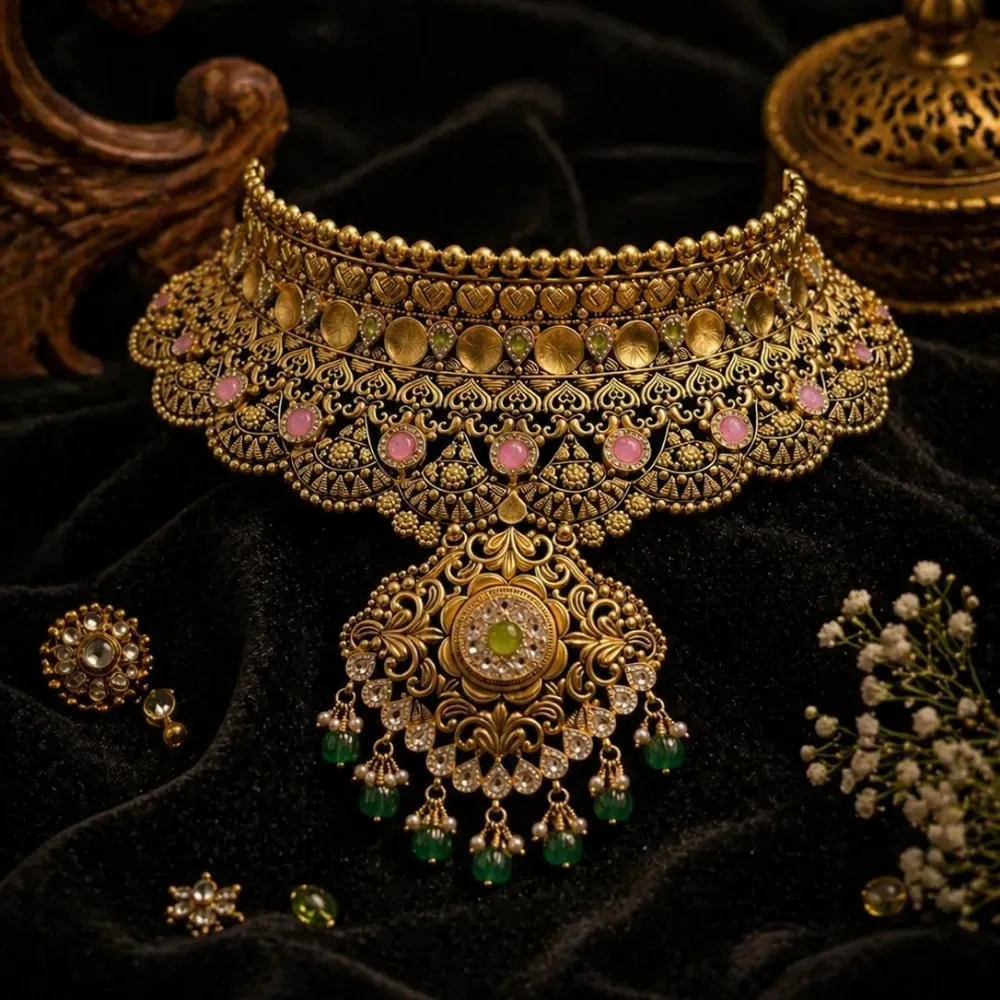 Royal Heritage Gold Choker Necklace