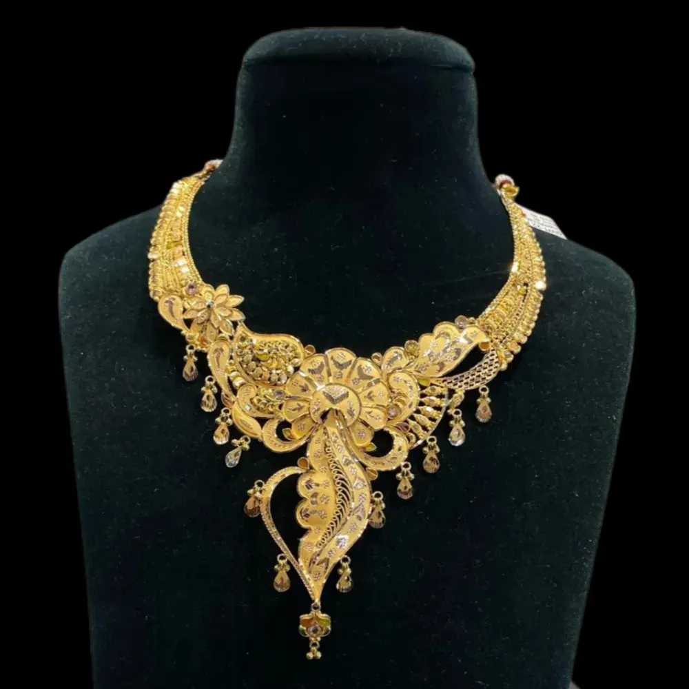 Stone Enamel Necklace