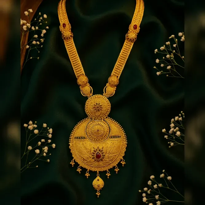 Red ruby kolkata design haar