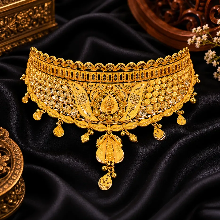 Golden Lotus Choker