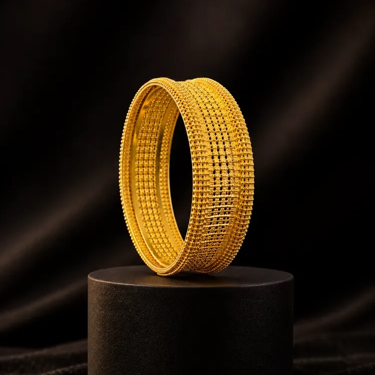 Royal Crest Designer Gold Bangles