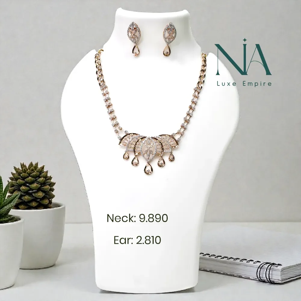 Rose gold necklace 156