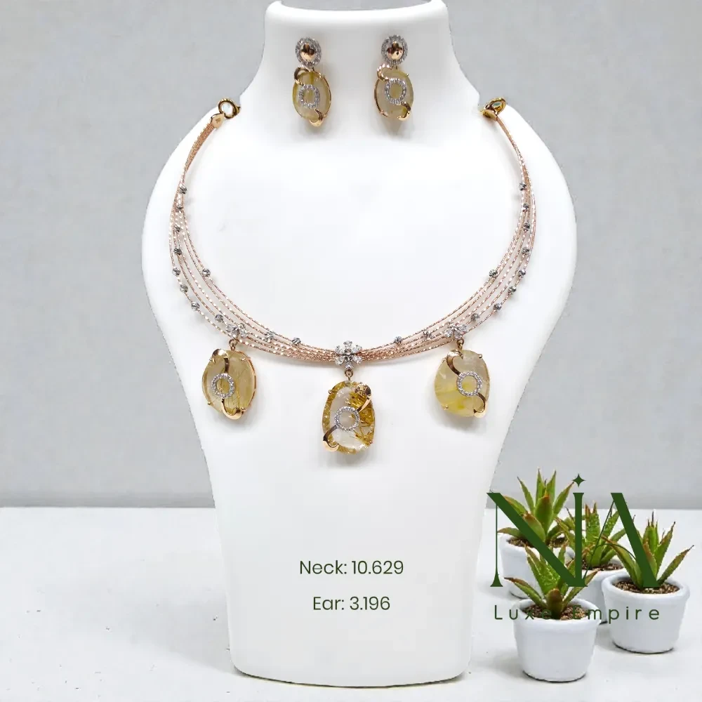 Rose gold necklace 159