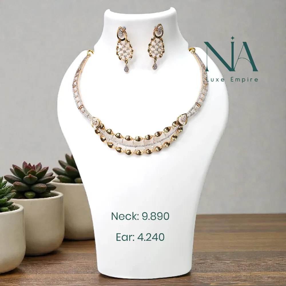 Rose gold necklace 152