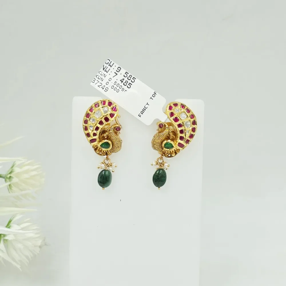 peacock Kundan tops