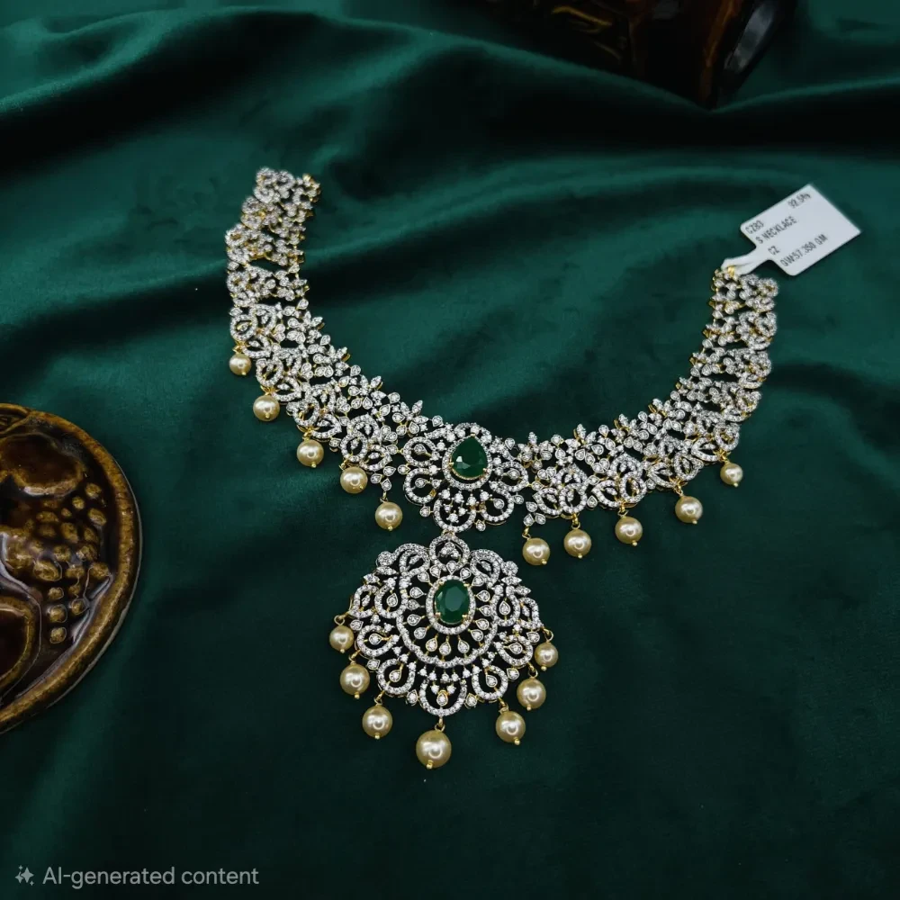 Silver cz necklace